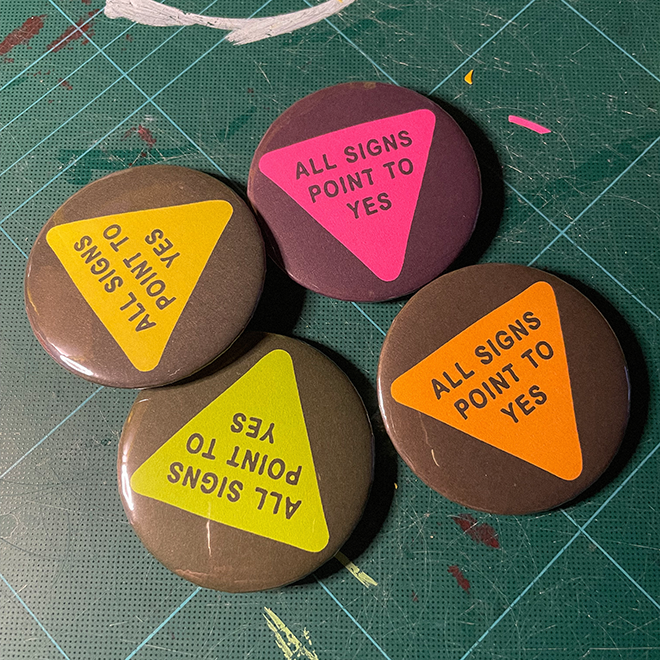 Magic 8 Ball Neon Badge