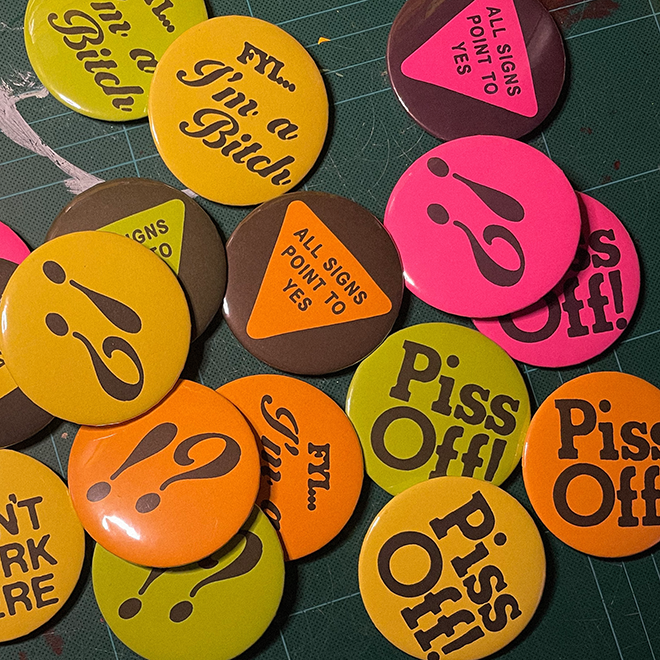 Piss off! Neon Badge